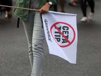 Demonstration gegen TTIP und Ceta, über dts Nachrichtenagentur