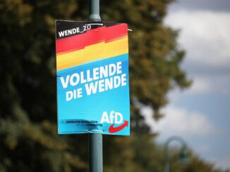 AfD-Plakat, über dts Nachrichtenagentur